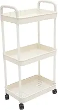 TEMPNAP Rolling Pantry Storage Cart Trolley Organizer with Wheels Multi Functional Bathroom Kitchen Storage Rack for Living Bedroom and More