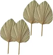 GARVALON Artificial Dried Palm Leaves Fan Decor 4 Pack for Modern Home Boho Style Wedding Decor Event