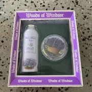WOODS OF WINDSOR SOAP TALCUM POWDER SET Vintage Giftset PERFUME VANITY