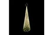 Christmas 3D Crystal Cone Tree Star Top 50x165cm 280 LED Outdoor