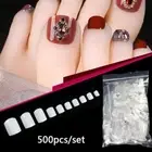 Decor Artificial Acrylic Nail Tips Short Nails Nail Art Cover Toe False Nails