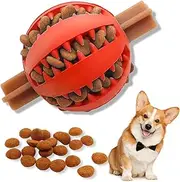 Mumoo Bear Treat Dispenser Dog Toy Ball | Interactive Dog Toys for Boredom | Dog Puzzle Toy | Stimulation Toy (7cm/2.75 in, Red, 1 Pack)