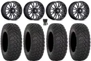 MSA ThunderLips 14" Wheels Machined 28" RT320 Tires Polaris Ranger XP 9/1K