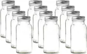 Nellam spice jars with light Gold lids, set of 12