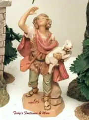 FONTANINI DEPOSE ITALY 5" MICAH w/SHEEP NATIVITY VILLAGE FIGURE 72558 NIB
