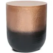Maklaine Modern 19 " Metal Metal Side Table in Copper Ombre Finish