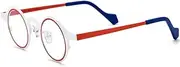 [FONEX] Colorful Pure Titanium Glasses Frame Women Retro Irregular Round Eyeglasses F85787