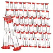 1 Minute Sand Timer, 50 Pcs Plastic Sand Timers, Small Hourglass Timers with