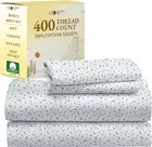 Floral Sheets Pattern Full Sheet Set - Luxury 400 Thread Count 100% Cotton Sheet