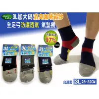 在飛比找蝦皮購物優惠-［vivi薇實拍］台灣製 3L加大碼咖啡碳紗氣墊足弓襪 加厚