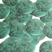 Round Sequin 1.5" Amazonite Sea Foam Green Blue Gem Rocks Opaque