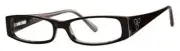 Calabria Vivid 664 Designer Reading Glasses in Black ; +1.25