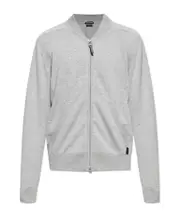 Tom Ford Logo-Tag Zip-Up Cardigan IT50 grey