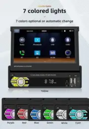 Single Din Auto Car Radio Retractable Screen Head Unit Carplay Android Player (for: Porsche)