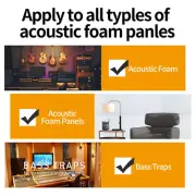 10 Set Acoustic Soundproofing Foam Mounting Tape Squares 40x40x1mm Tool New
