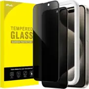 Jetech Iphone 15 Pro Max 6.7-Inch Privacy Full Coverage - 2-Pack Screen Protecto