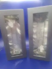 Oleg Cassini Vintage 8" Crystal "ALANNA" Candlesticks, Set Of 2 NIB