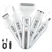 Electric Razor for Women,Hair Trimmer for Face Nose Eyebrow Beard Silver