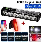 Bicycle Bike LED Head & Tail Light Set MTB Front Lamp 10000mAh USB Rechargeable