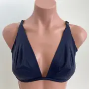 Victoria's Secret Incredible by VS Unlined Plunge Bra Navy Blue Size 38DD NWT