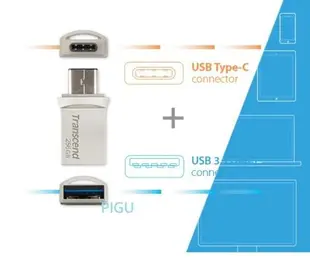 平廣 公司貨 Transcend JetFlash 890 128GB 隨身碟 USB Type-A Type-C 單