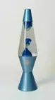 Lava Lamp Blue Metal Base 37cm Clear Liquid/Blue Lava Table Lamp