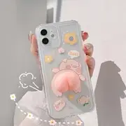 Squishy Pig Butt Phone Case - iPhone 12 Pro Max / 12 Pro / 12 / 12 mini / 11 Pro Max / 11 Pro / 11 / SE / XS Max / XS / XR / X / SE 2 / 8 / 8 Plus / 7 / 7 Plus Pig - Transparent - iPhone 12 mini