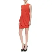 McQ by Alexander McQueen Crew Neck Orange Mini Dress Size XS