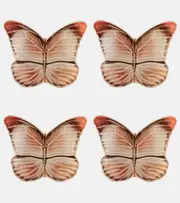 [Bordallo Pinheiro] Bordallo Pinheiro Cloudy Butterflies set of 4 side plates by Claudia Schiffer