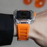 在飛比找蝦皮商城精選優惠-不發黃透明錶殼 改裝錶帶 適用於 Apple Watch 9