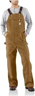 Men's Zip to Thigh Bib Overall Unlined,Carhartt Brown,34 x 36