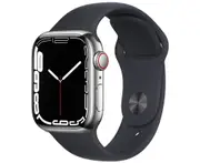 Apple Watch Series 7 (Cellular) 41mm Silver S Steel Black Band - Refurbished Grade A