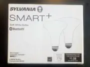 SYLVANIA SMART+ Bluetooth LED Light Bulbs, 2x BR30 9W Soft White, Dimmable, NEW