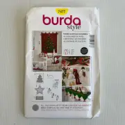 Burda Style 7477 Christmas Pattern ornaments wallhanging chair linens