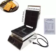 110V Commercial Electric 6PCS Waffle Maker Nonstick Waffle Making Machine