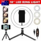 10 Inch LED Ring Light With Stand and Phone Holder Make-up for Camera iPhone AU