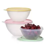 Tupperware New Wonderlier Bowl Set 3 Piece Nesting Bowls Vintage Colors