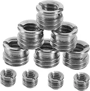10Pcs Tripod Adapter Screw Thread to Microphone Stand Adapter Durable Solid Reducer Bushing for Vibration Reduction and Easy Equipment Setup