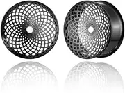 [Twolobes] 2PCS 8mm-25mm (0G-1") Gauges for Ear Hypoallergenic 316 Stainless Steel Concave Vortex Plugs Tunnels for Ear Body Piercing Jewelry for Women Men