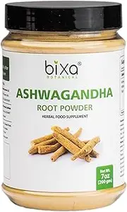 Ashwagandha Root Powder (Withania Somnifera Root) Indian Ginseng, Best Re-Energizer & Immunity Booster | Herbal Supplement by Bixa Botanical (7 Oz / 200g)
