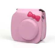 Leather Camera Case Bag For Mini7 7s Bow-knot Pink