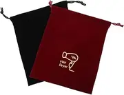 VINTORKY 2pcs Hair Dryer Storage Pouch for Drawstring Organizer Label for Guest Room Supplies Soft Material and Designs
