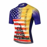 Don't Tread On Me USA Flag Cycling Jerseys mens team cycling Short Sleeve Jersey