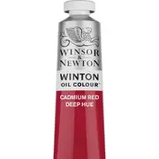 Winsor & Newton 200ml Winton Oil Colour Paint Tube Artist Cadmium Red Deep Hue