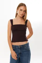 [Supré] Supré - Remi Backless Top - Brown berry M BROWN BERRY