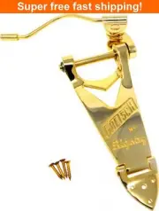 Gretsch Branded Bigsby B6 Tailpiece with wire handle-Gold NEW