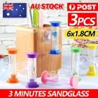 3pcs Mini 30min Sandglass Hourglass Sand Clock Egg Kitchen Timer Supply Kid Game