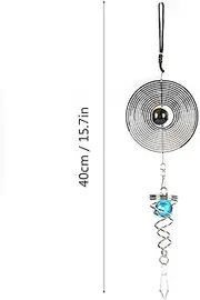 Wind Chimes Cute Wind Chime Metal Music Spiral Crystal Ball Wind Indoor Outdoor Home Store Hanging Windchime Nordic Decoration Wind Chimes Outdoor (Size : E)