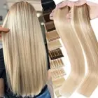 Thick Clip in Real Human Remy Hair Extensions 3/4 Full Head One Piece Highlight