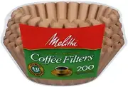 Melitta 8-12 Cup Basket Coffee Filter 200 Counts White or Brown Made in USA